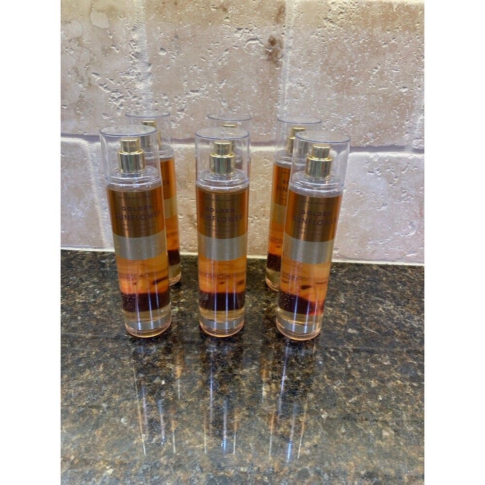 Bath & Body Works Fine Fragrance Mist Retired Golden Sunflower 8 oz NEW Set of 3